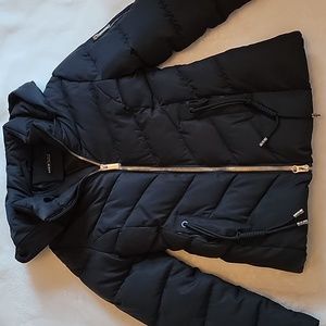 SHEIN Drawstring Zip Up Hooded Winter Jacket NWOT